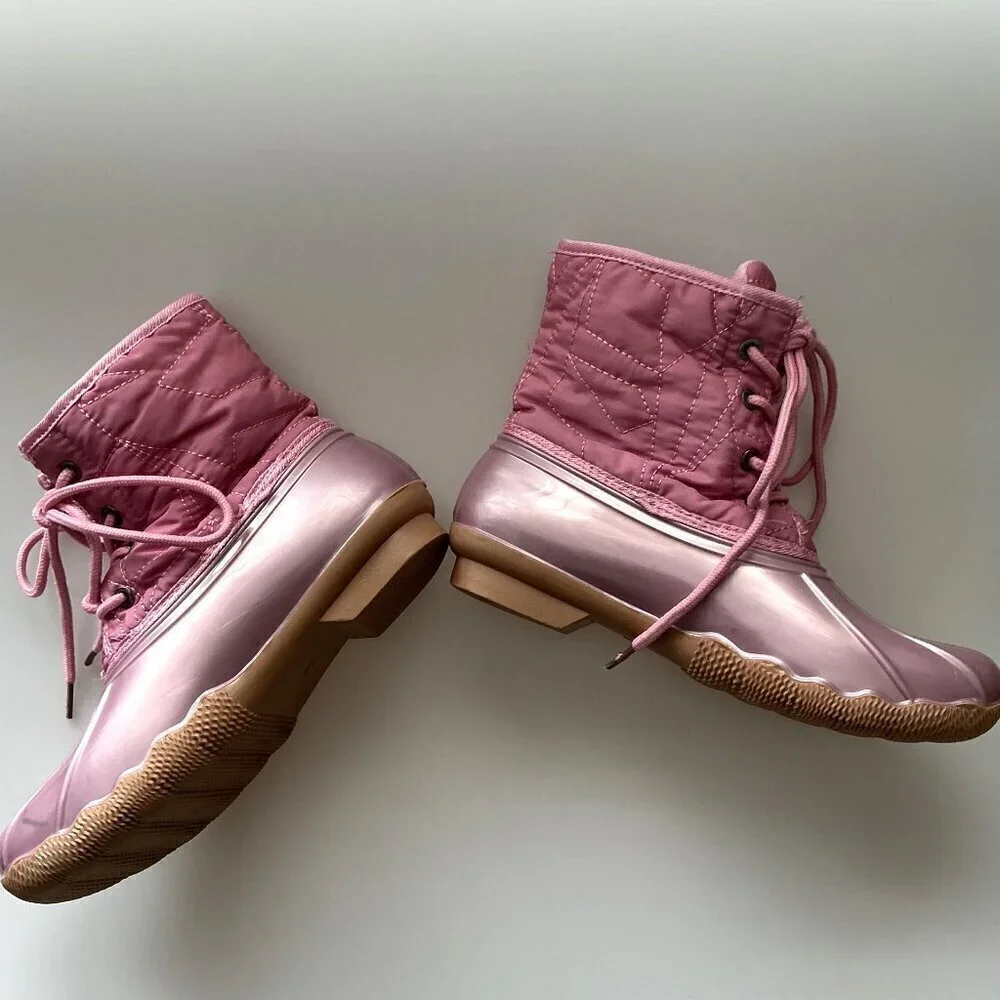 PINK DUCK BOOTS EUC (Flaw)
